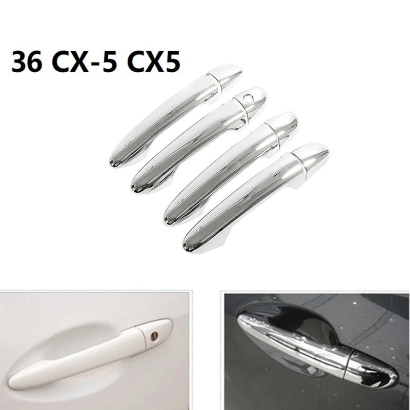 

For Mazda 2 2008-2019 Mazda 3 2010-2019 Mazda 6 2007 - 2019 Mazda CX-5 2012-2019 Chrome Door Handle Cover Trim