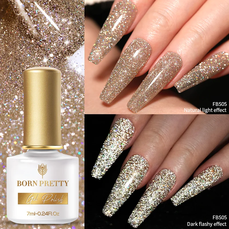 BORN PRETTY Glitter Sequins Gel Nail Polish Glow In The Dark Shining Soak  Off Gel Polish Long Lasting Nail Art Hybrid Varnish - AliExpress