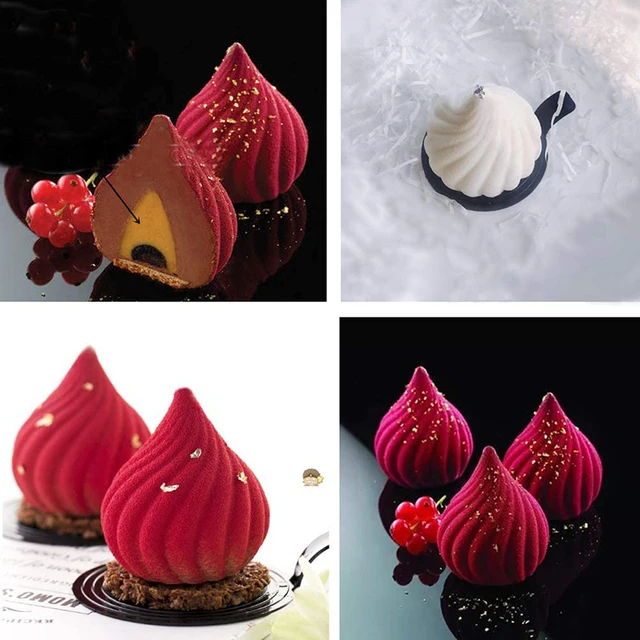 Webake mini silicone small heart shape jelly pudding 4 cavity cupcake