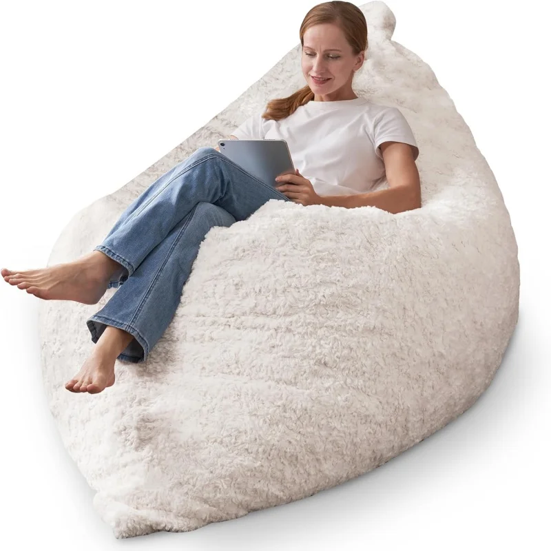 

HABUTWAY 3 in 1 Bag Chair, Memory Foam , Convertible with Machine Washable Cover, Giant Bean B