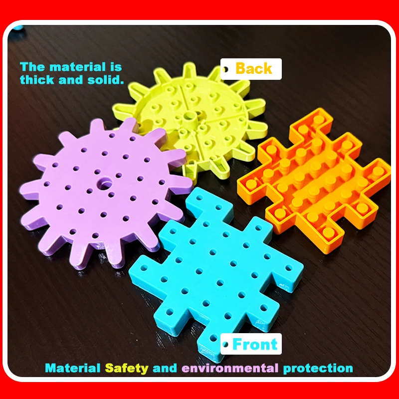 New Christmas Santa Claus children's puzzle science teaching gear building blocks family interactive Christmas gift