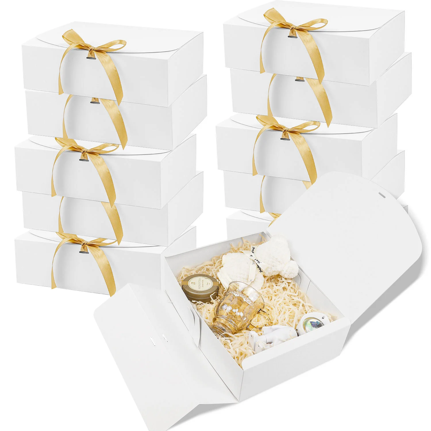 10pcs Gift Box, Gift Packaging with Covered Paper, Proposal Box, Suitable for Birthday Parties, Weddings, Valentine's Day Gifts