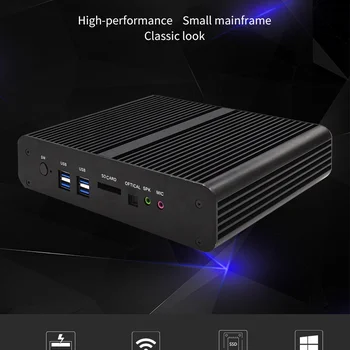 Panleve I5-5200u 산업용 제어 컴퓨터, 듀얼 HD 미니 컴퓨터, 임베디드 미니 PC, 산업용 응용 선풍기 없음