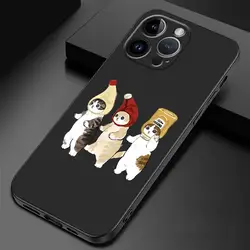 Cartoon Cute Cat Matte Black Soft Phone Case - Pixel 9 (UUAZA01)