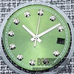 Luxury Sunburst Dial & Diamond Hand Set - Multi - Color Collection - NH35 (Green silver 2)