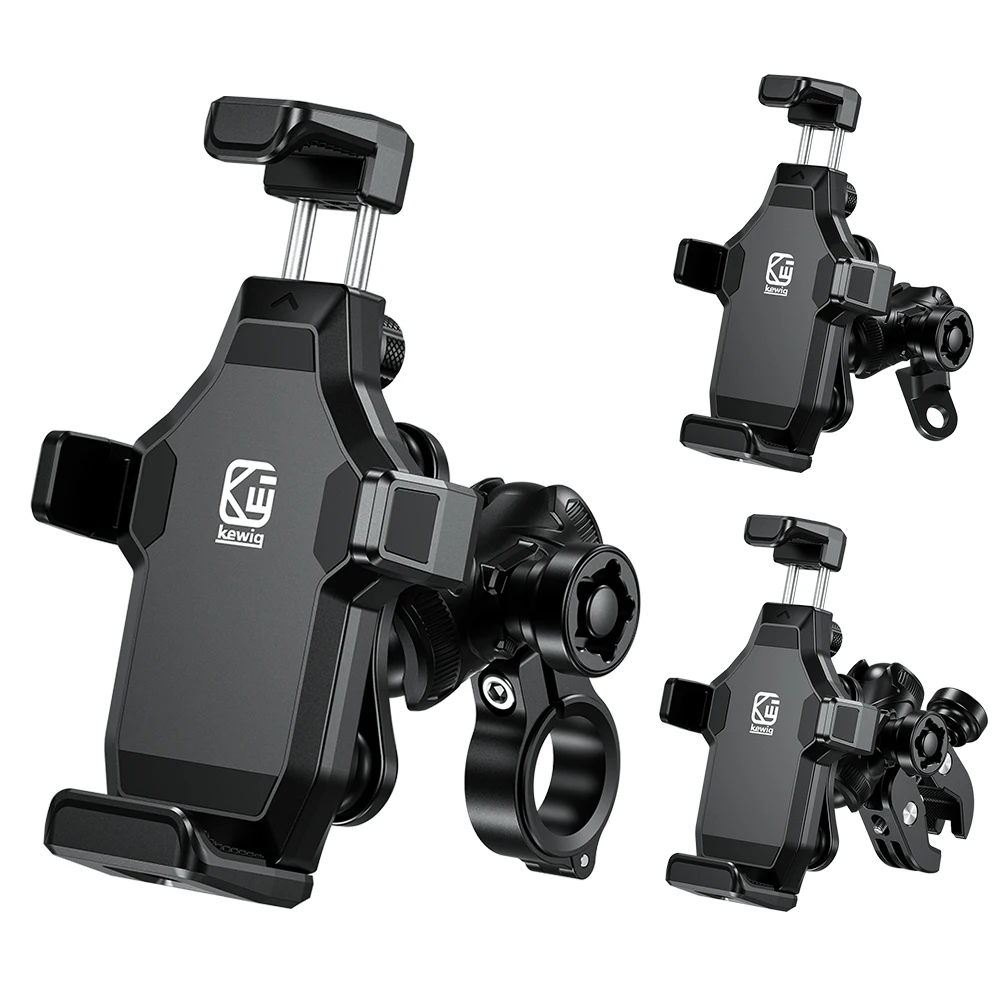 

Motorcycle Phone Holder Secure Lock Phone Stand Multifunction Motorbike Navigation Stand With Vibration Dampener For 4.7-7.2inch