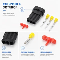 AMP Waterproof Auto Wire Connectors Kit 96/100/192/300/254/622PCS Box 1-6 Pin Male-Female Quick Plug Socket Vehicle Wiring Seal 3