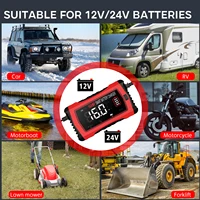 6V 12V 24V 16A Universal Repair Car Battery Charger Intelligent Repair Motorcycle Charger for Lead Acid AGM GEL LiFePO4 Battery - Image 2