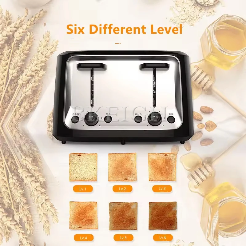 Multi Functional Fully Automatic Toaster Commercial Low Noise Intelligent Bread Baking Oven