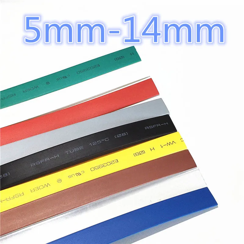 3meters/piece 2:1 7 Colors 5mm 6mm 7mm 8mm 9mm 10mm 11mm 12mm 13mm 14mm Insulated Heat Shrink Heatshrink Tubing Tube Wire heat shrink tubing