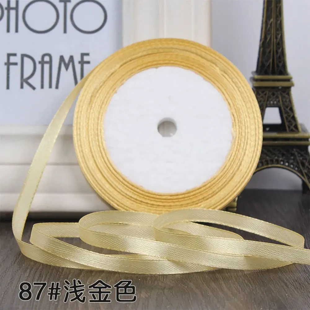 Satin Ribbons 22 Meters (25 Yards) 1/4" (6mm) Party Home Wedding Decoration Gift Wrapping DIY Material