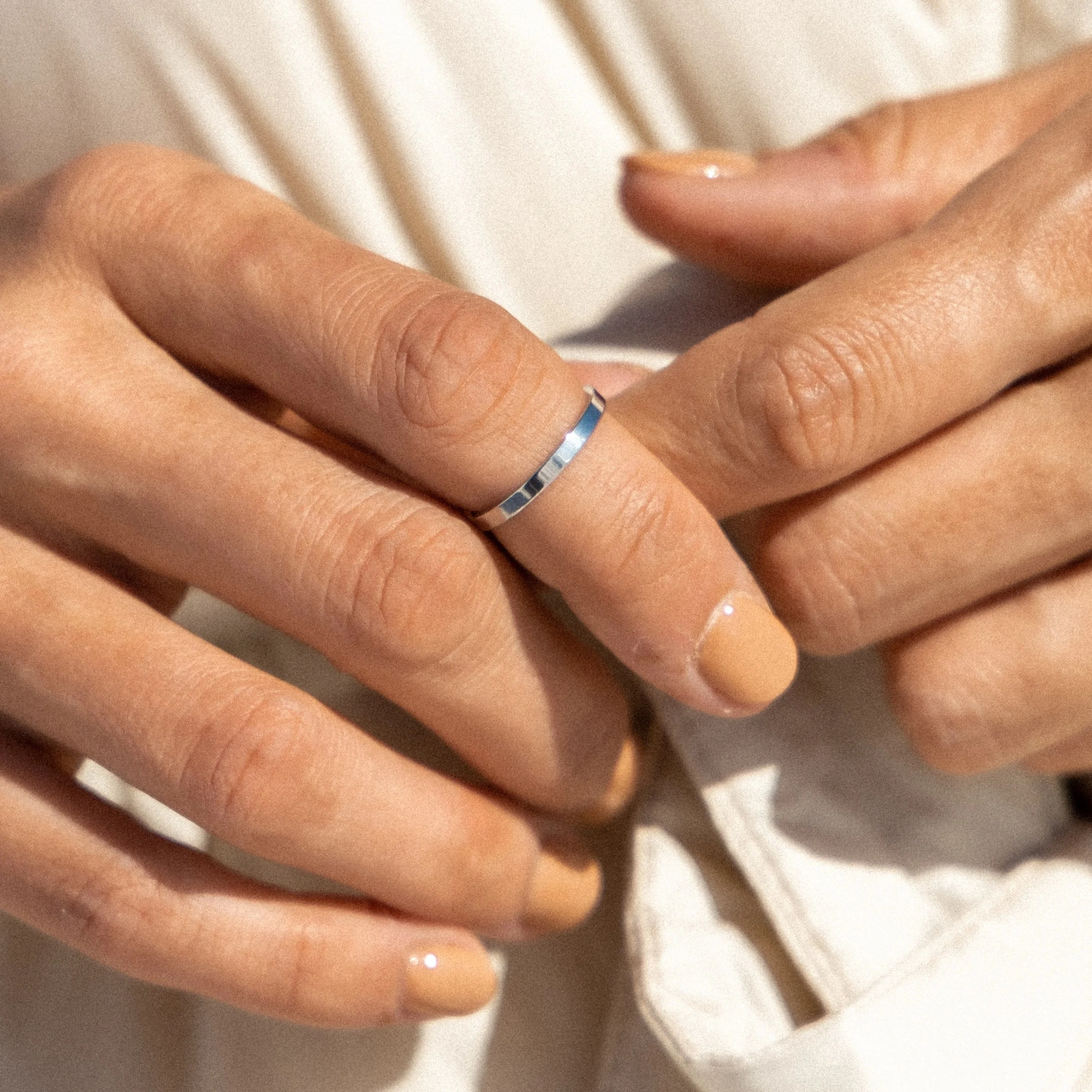 GHIDBK-Bague Fine Lisse Minimaliste pour Femme et Homme, Anneau