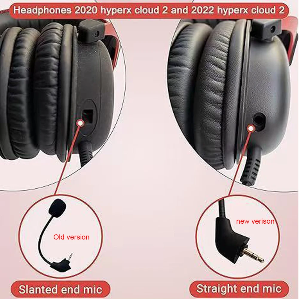 Replacement Game Mic 3.5mm Microphone for Kingston HyperX Cloud 2 II X Core Pro Silver Cloudx Gaming Headsets Headphones