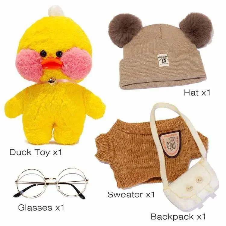 

Cute Duck Stuffed Animal for Teen Girls Kawaii Duck with Glasses and Clothes Soft Stuffed Animal Girls Boys Birthday Gifts