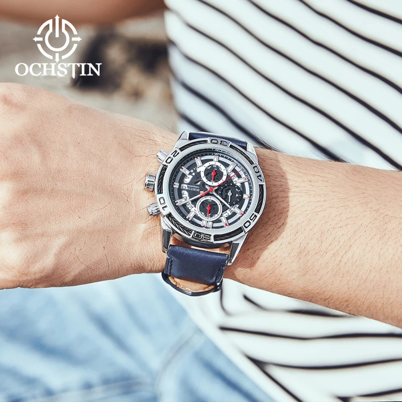 OCHSTIN2024 New Innovative Nylon Collection Vintage Business Men's Quartz Watch Multifunction Quartz Movement Watch