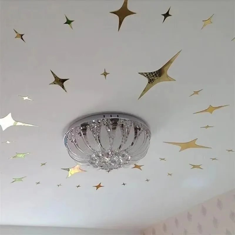 3D Star Shape Mirror Effect Popular Home Decor Wall Art Decals Stickers Accessories Supply Home Fashion Decoration Removable