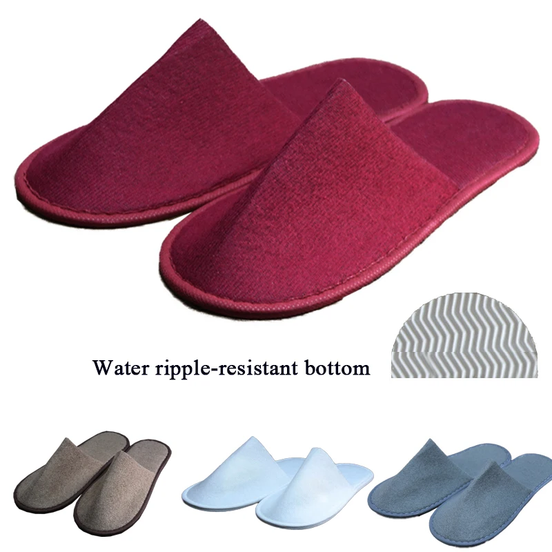1PairDisposableSlippersHotelTravelSlipperSoildColorFlipFlop