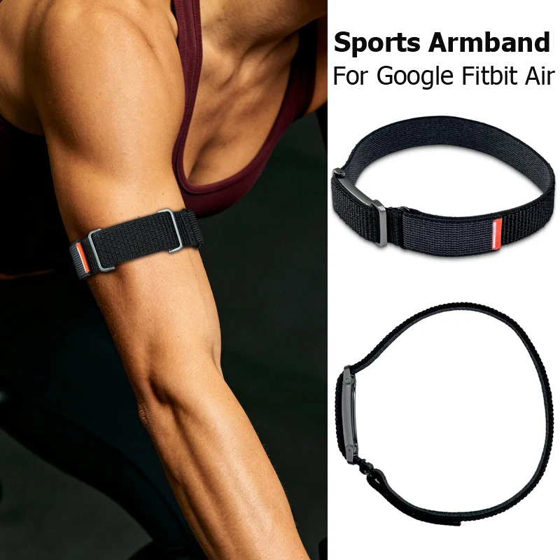 Adjustable Nylon ArmBand with Metal Frame for Fitbit Air - Breathable Replacement Strap