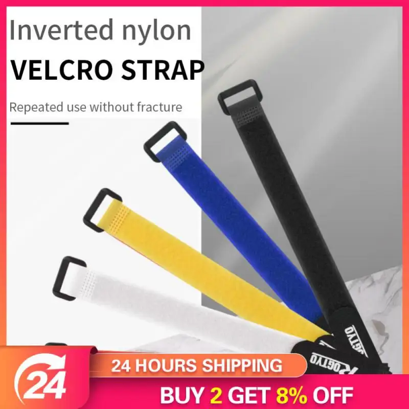Nylon Reverse Buckle Fastener Tape Bicycle Fixing Strap Reusable Straps Fixing Rope Tying Strap Rope Bike Supplies Accessories