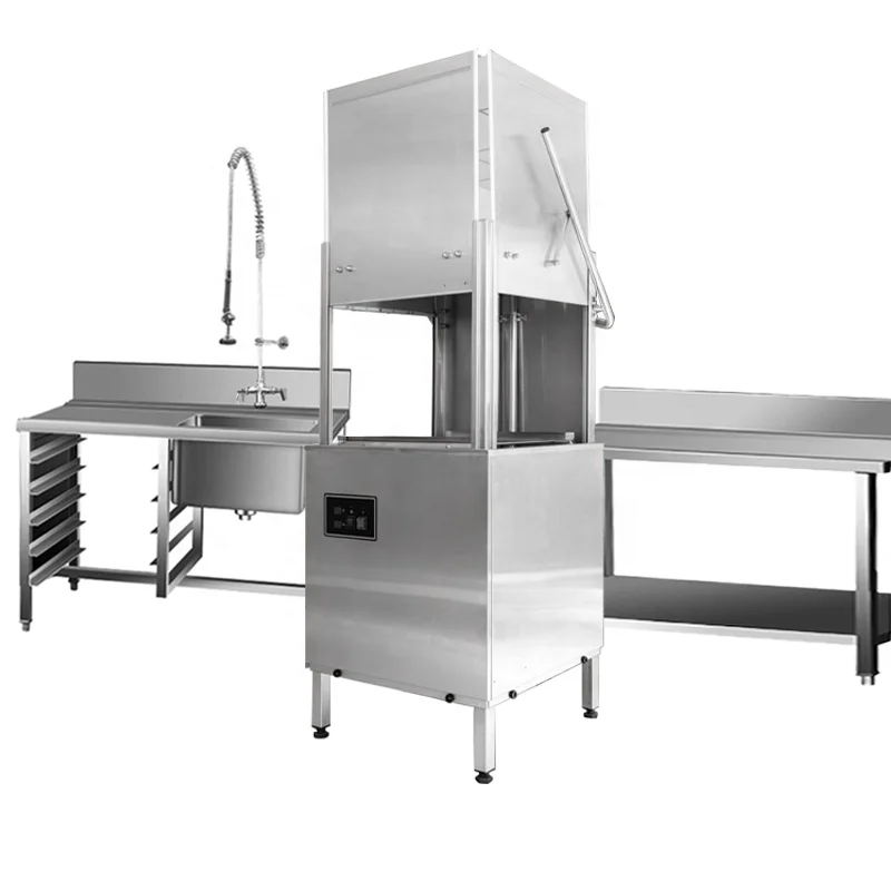 

Hot Sale Hood Type Commercial Dishwasher Full Automatic Dishwasher Machine For Kitchen
