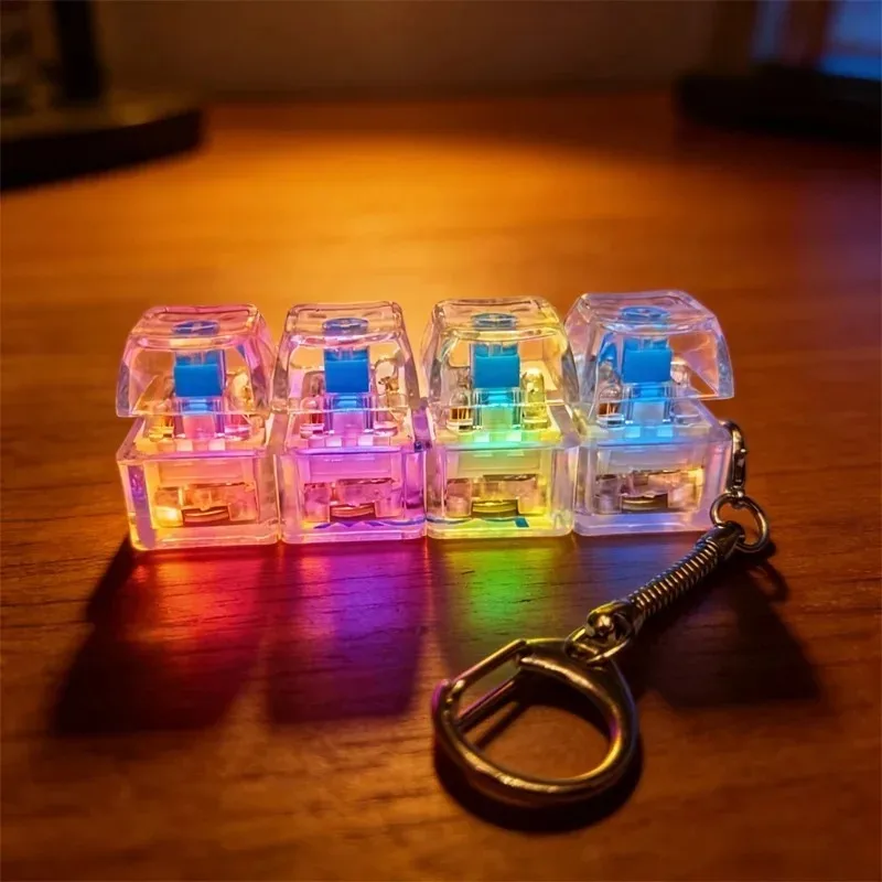 Light-Up Keyboard Keychain - Stress Relief Fidget Toy & Portable Desk Accessory