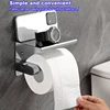 Toilet Paper Holder Wall Mount Kitchen Towel Storage Organizer Wall Roll Paper Phone Shelf Holder Home Bathroom Accessories 5