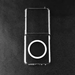Clear Magnetic Acrylic 2 - in - 1 Transparent Protective Case for RAZR 2024 (Black)