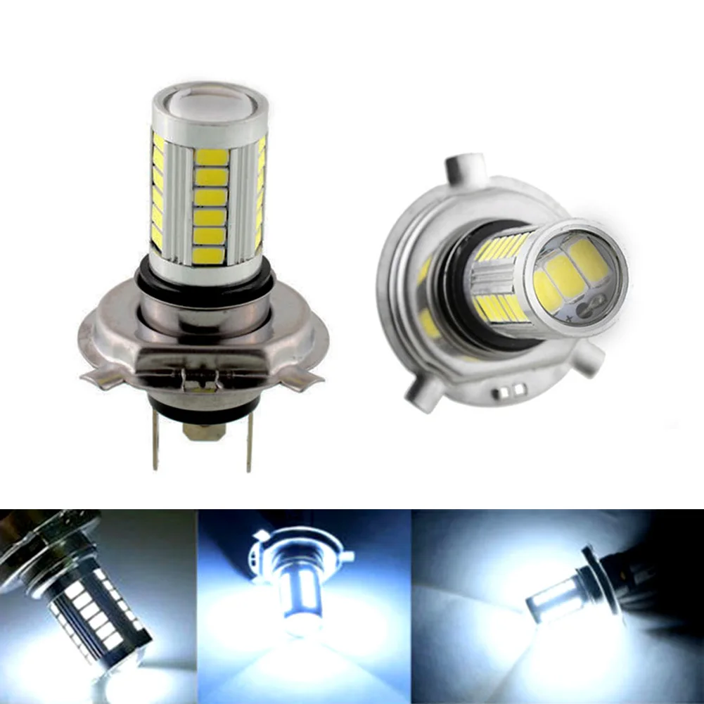 1 шт. автомобильная светодиодная лампа H4 холодный белый свет 33 SMD 5630 светильник