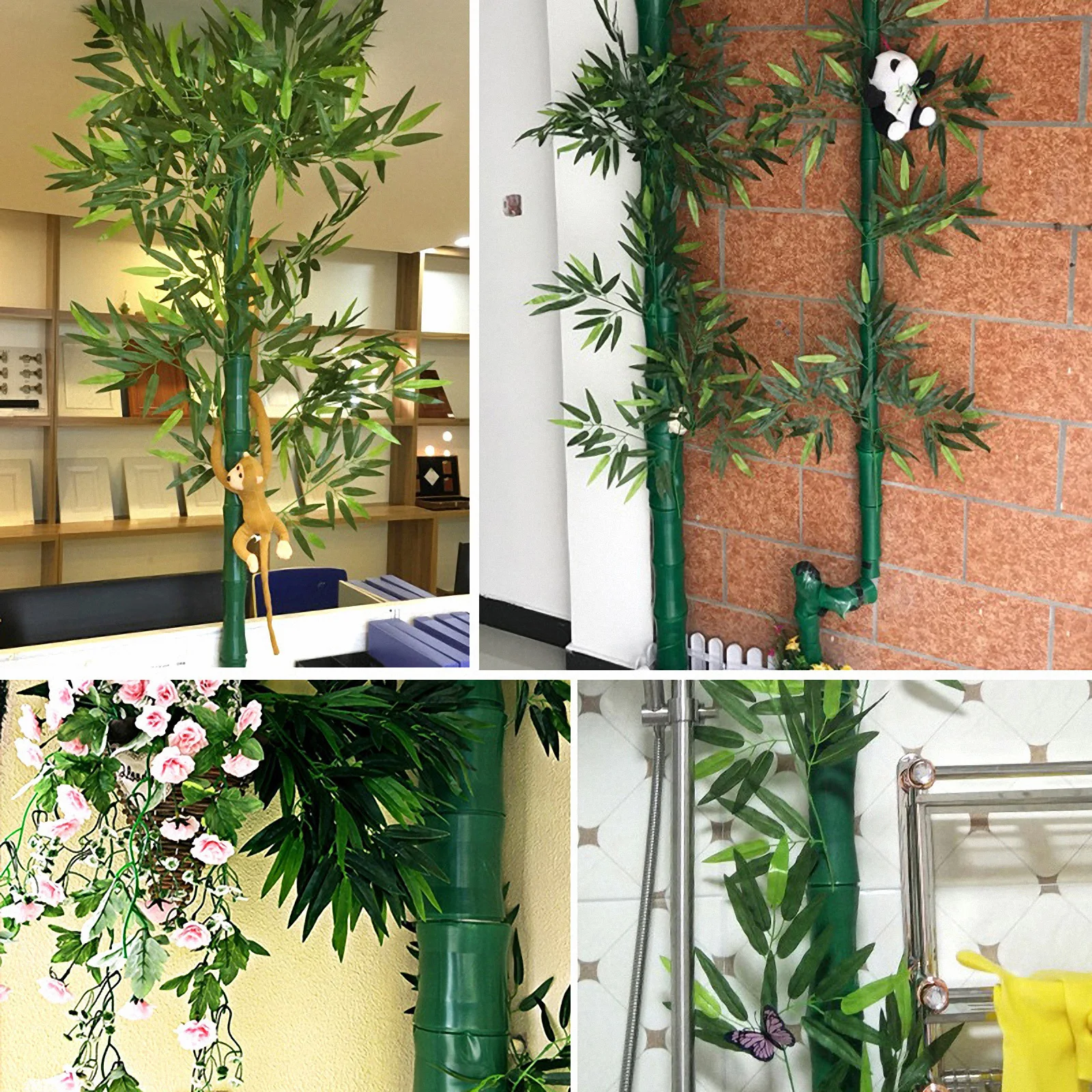 5Pcs Sewer Decorative Bamboo Tube Artificial Landscape Ornament Heating