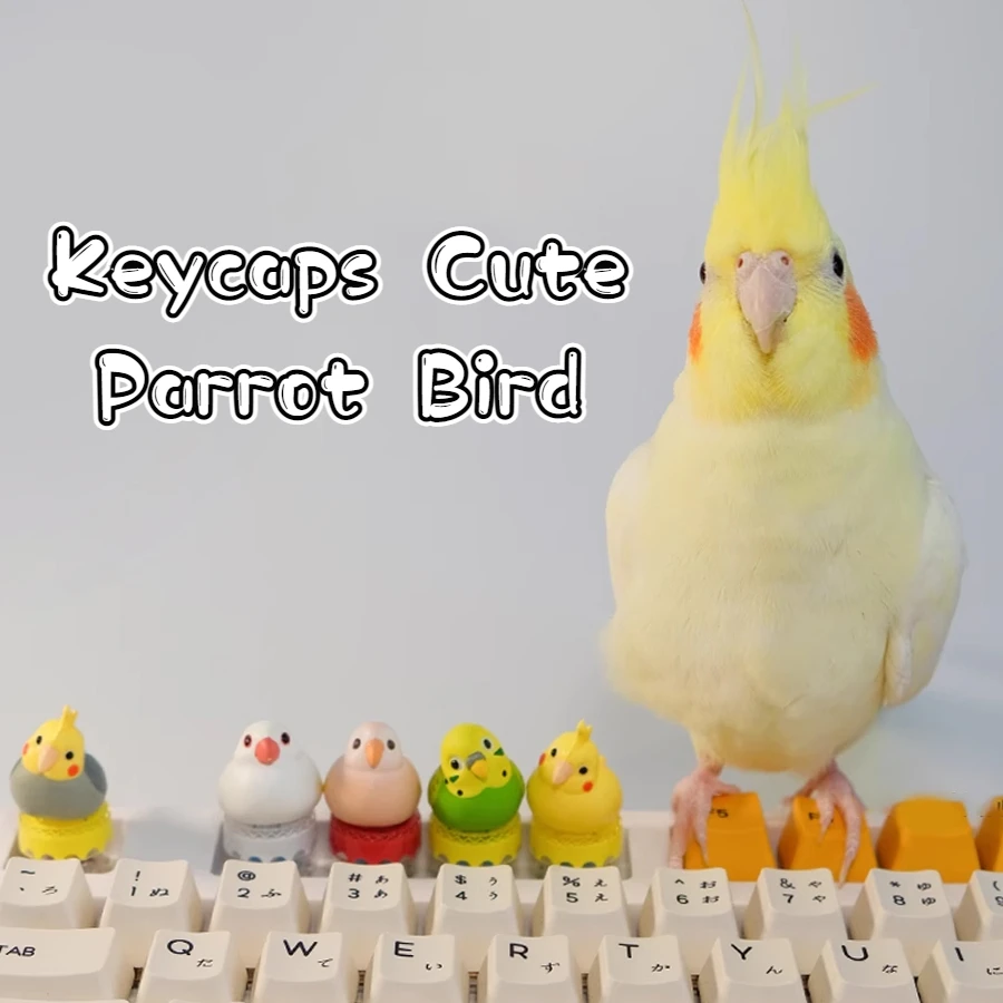 

Keycaps Cute Parrot Bird DIY ESC Keys Personalized Cross Axis Mechanical Keyboard Three-dimensional Decoration Girl Cute Gift