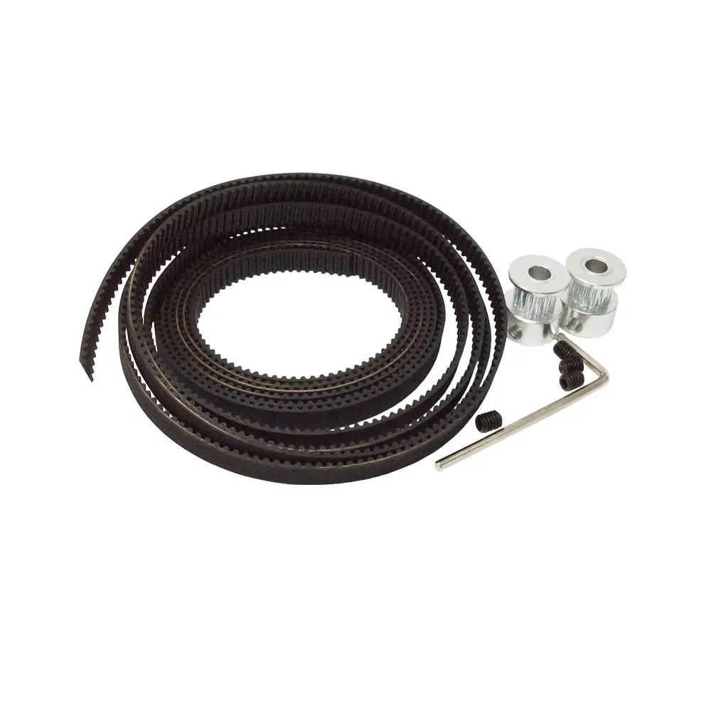 

2pcs T2.5 Pulley Teeth 20 Bore 5mm & 2Meters T2.5 Rubber Timing Belt for 3D Printer Accessories