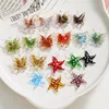 5pcs Mixed Color Star Butterfly Starfish Pattern Murano Glass Lampwork Pendant Diy Necklace Women Fashion Jewelry Summer Beach 1