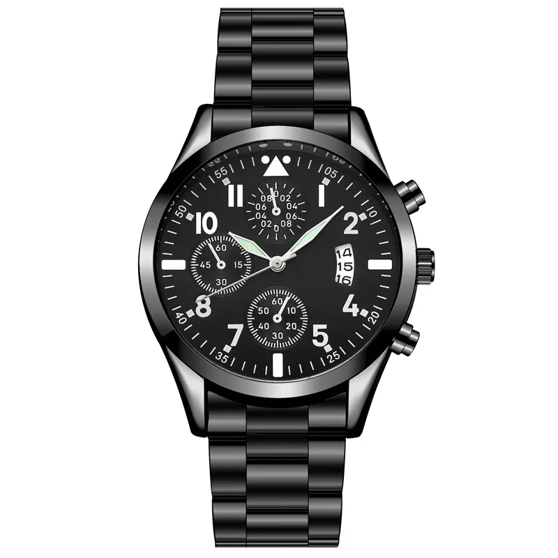 Men's Fashion Business Calendar Watches Luxury Stainless Steel Mesh Belt Analog Quartz Watch Business Luminous Wristwatch Clock 