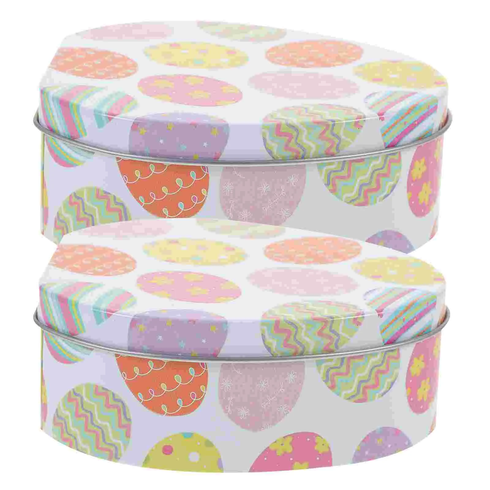 

2 Pcs Easter Candy Box Party Candies Holder Small Tins with Lids Stand Sweets Container