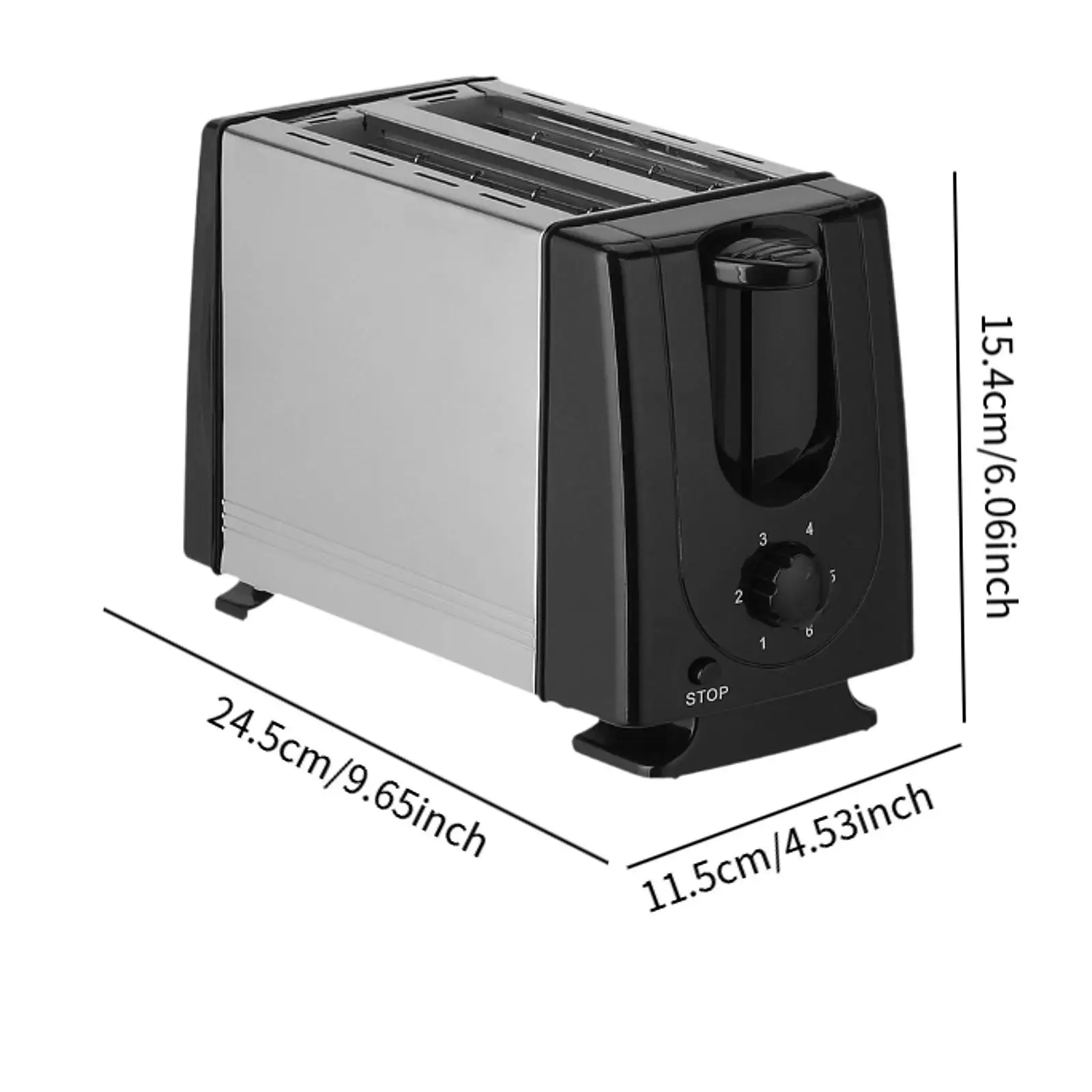 Counter Toaster EU Plug 2 Slice Waffle Machine for Bagels Puff Pastry Snacks 6