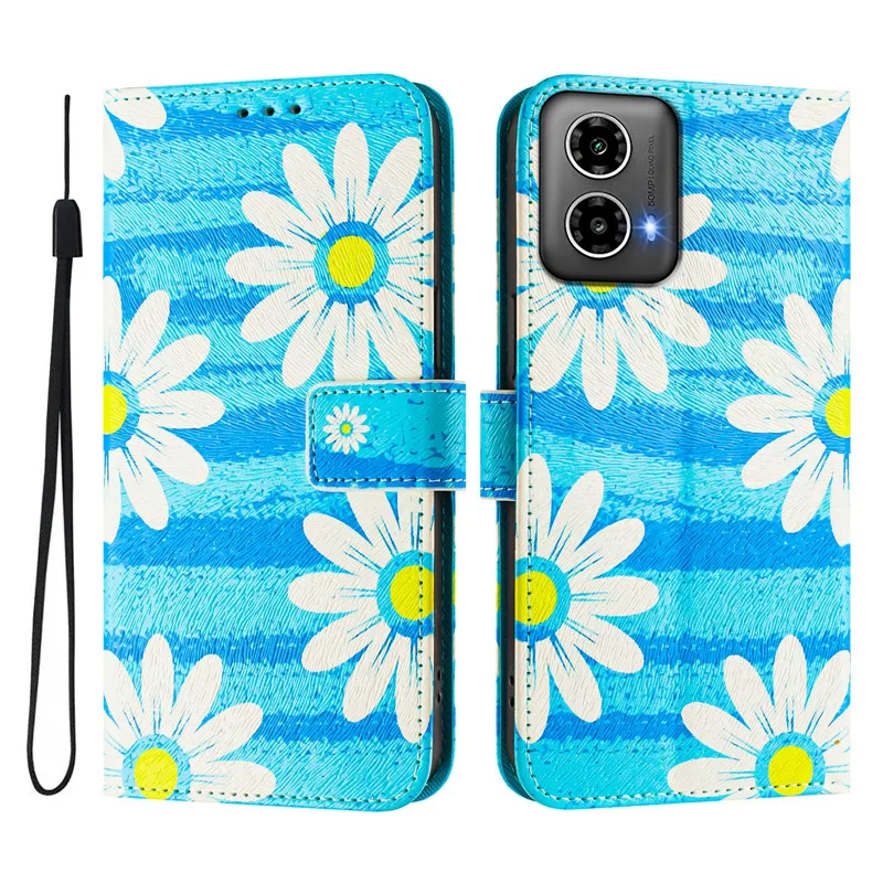 Leather Flip Wallet Phone Case - Cat & Bear Design, Magnetic Closure