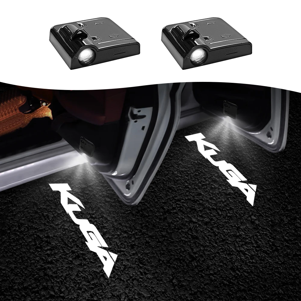 2Pcs Led Car Door Welcome Light Ghost Shadow Logo Light Accessorio Decorativo Automatico Per Ford Kuga 1 2 3 Mk1 Mk2 Mk3 2008-2022 2023