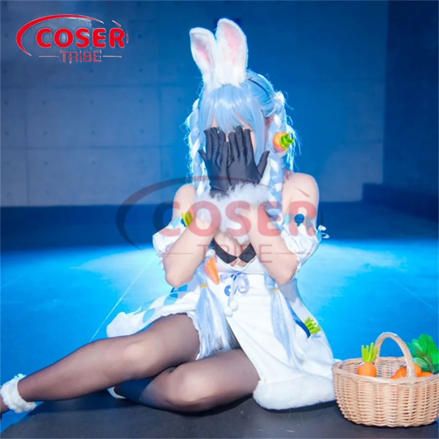 

COSER TRIBE Аниме игра Hololive Usada Pekora церемониальное платье Хэллоуин Карнавал ролевой косплей костюм полный комплект
