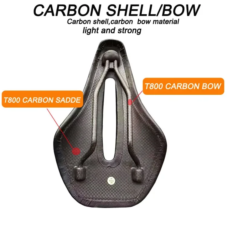 New 128g Carbon Fiber Road Mtb Saddle Use 3k T800 Carbon Material Pads Super Light Leather Cushions Ride Bicycles Seat