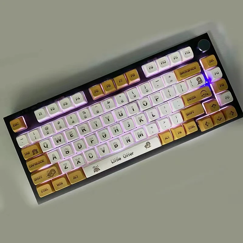 Desenhos Animados Little Otter Keycaps Anime Eva Keycaps Sublimação de Dye Pbt Keycap Teclado Mecânico para mx Switch Perfil Xda 134 Chaves - Imagem 3