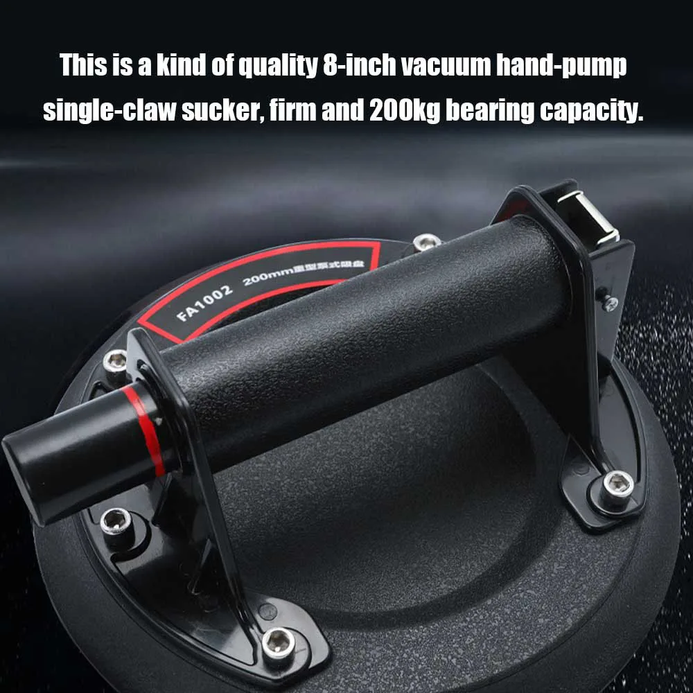 8 Inch Vacuum Suction Cup With Box 200kg Loading Capacity Heavy Duty Vacuum Lifter for Tile Adsorption Granite Glass Lifting