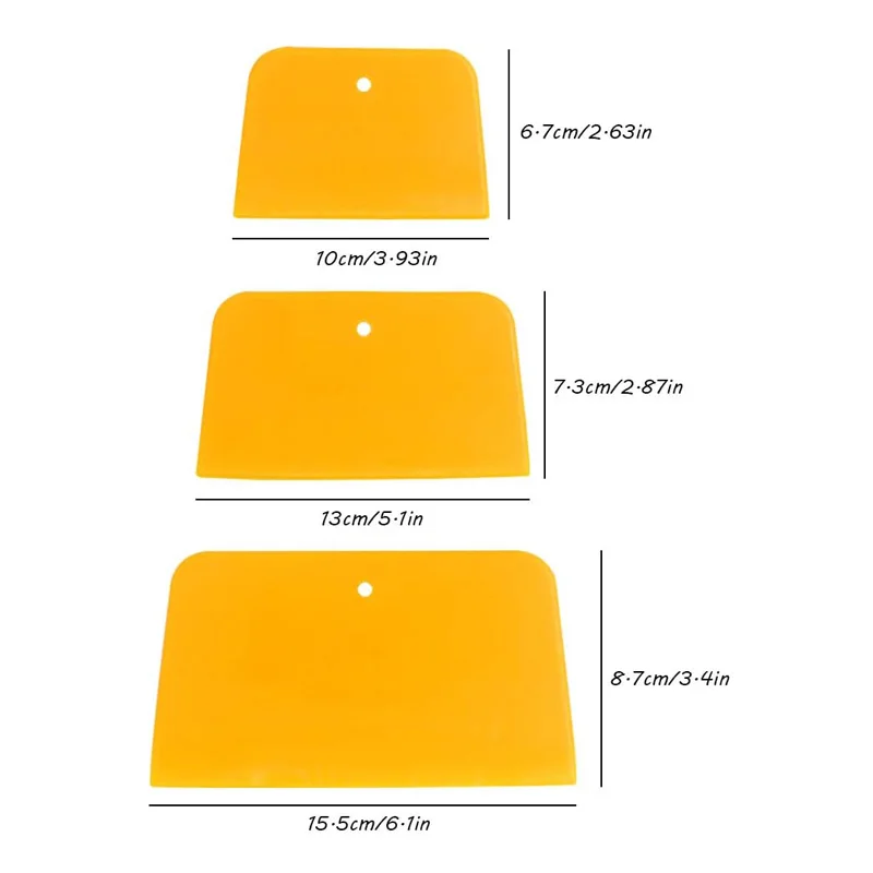 Automotive Body Filler Spreader Car Body Filler Spreader 4 5 6 Inch Reusable Plastic Scraper Set