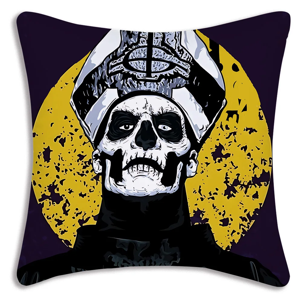 Rock band  Pillow Covers G-GhostS Band Cartoon Sofa Decorative Home Double-sided Printing Short Plush Cute Cushion Cover 6
