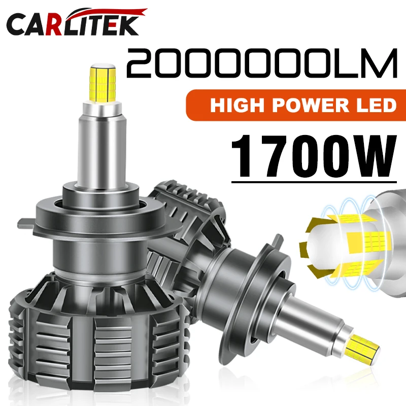 H7 LED Car Headlight 1700W Bulb Canbus H8 H9 H11 Fog Lights 9006 Hb4 9005 Hb3 9012 Hir2 Led 360 plug and play 3D Auto Lamp