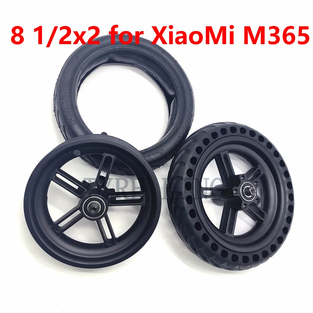 8.5 Inch for Xiaomi Mijia M365 Electric Scooter Rear Wheel Inner Tube Outer Tires 8 1/2x2 Solid Tyres Pneumatic Wheel Rims
