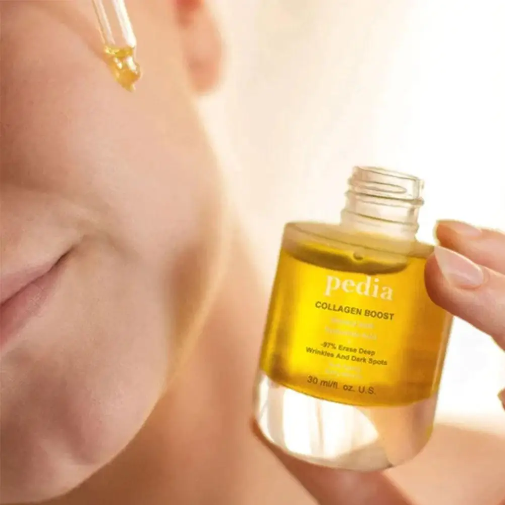 Collagen Face Serum Skincare Facial Essence Liquid Moisturizing Soothing Nourishing Face Serum Pore Shrink Skin Care 30ml 3