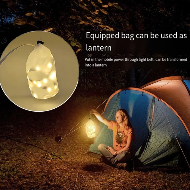 String Lights Camping Lamp Outdoor Crystal Globe Lights Waterproof USB  Powered Patio Light for Camping Tent - AliExpress
