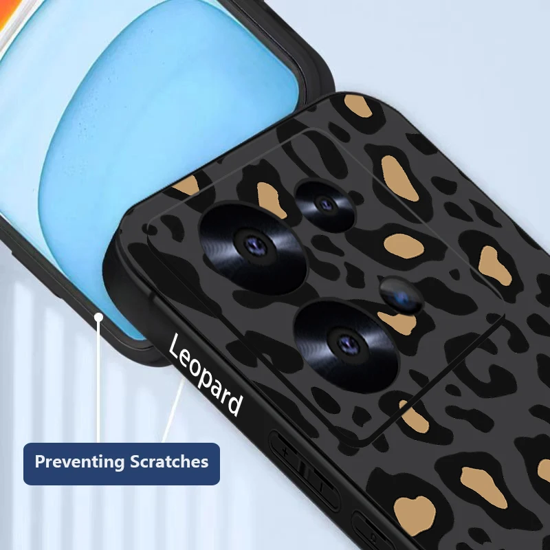 Chic Leopard Print Lanyard Phone Case - Soft Protective Cover