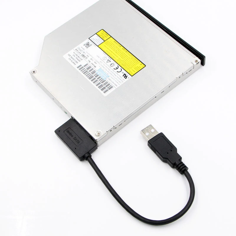 35cm USB Adapter PC 6P+7P CD DVD Rom SATA To USB 2.0 Converter Slimline Sata 13 Pin Adapter Drive Cable For PC Laptop Notebook