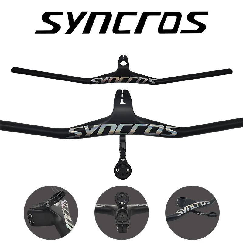 Bicycle Accessories Bicycle Handlebar SYNCROS FRASER IC SL-17 Degree MTB/Mountain Carbon Fiber Integrated with Mount Stand
